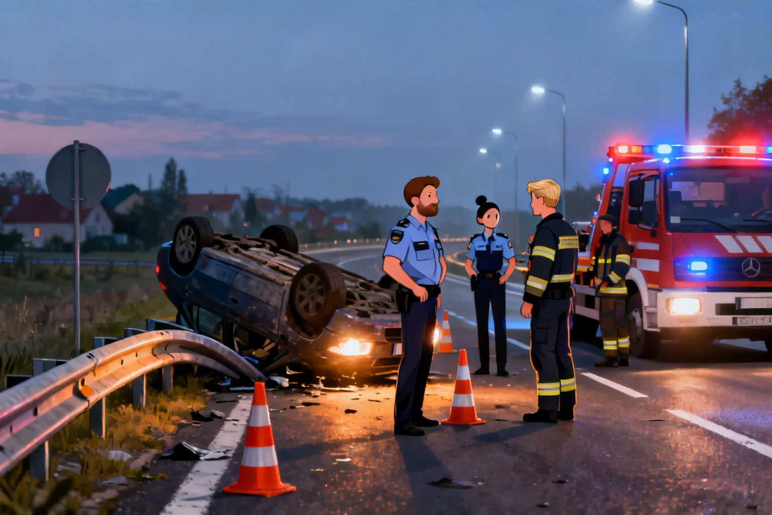 Kolizja S52b Cieszyn — zjazd przy węźle Cieszyn‑Zachód zablokowany